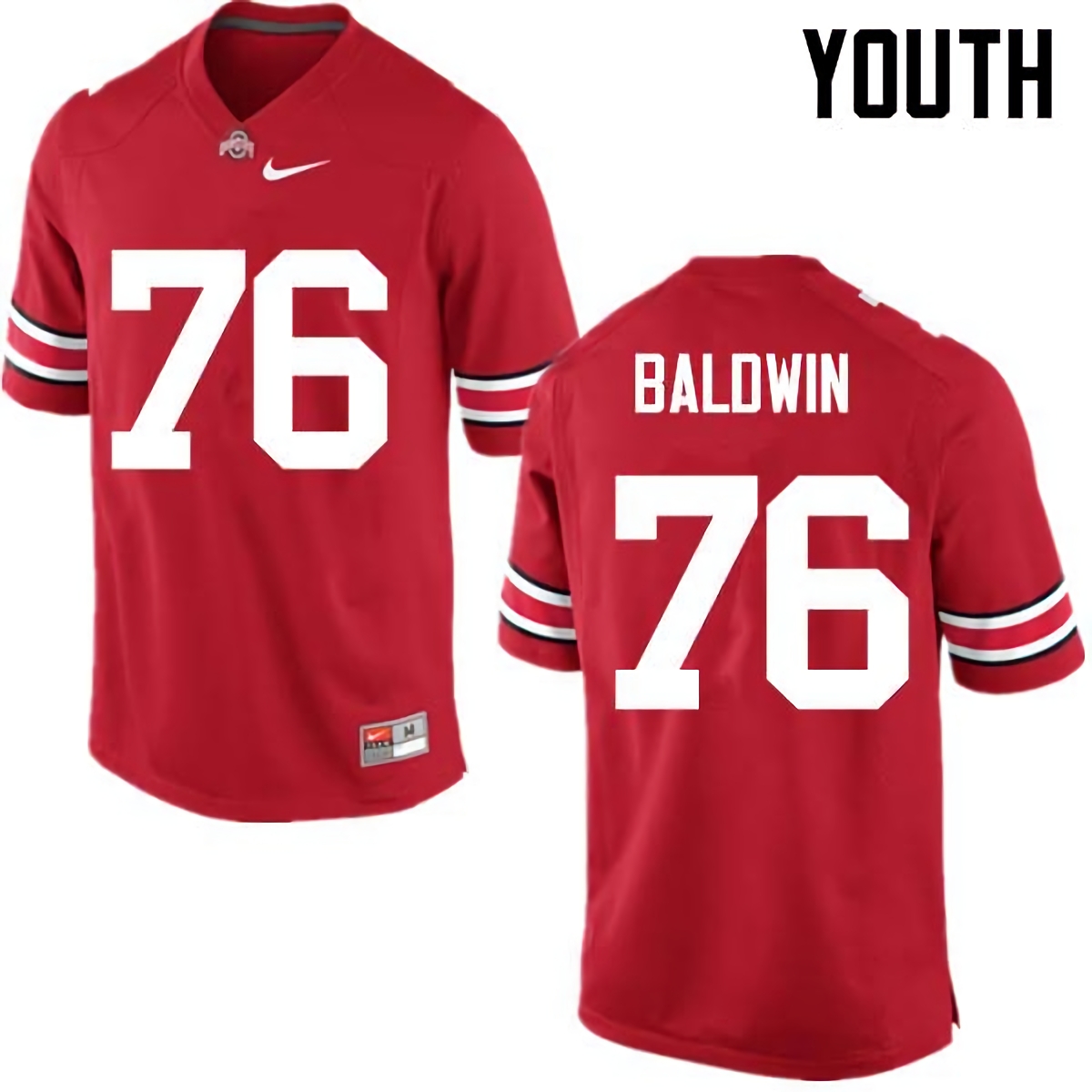 Darryl Baldwin Ohio State Buckeyes Youth NCAA #76 Nike Red College Stitched Football Jersey PRY5456DD